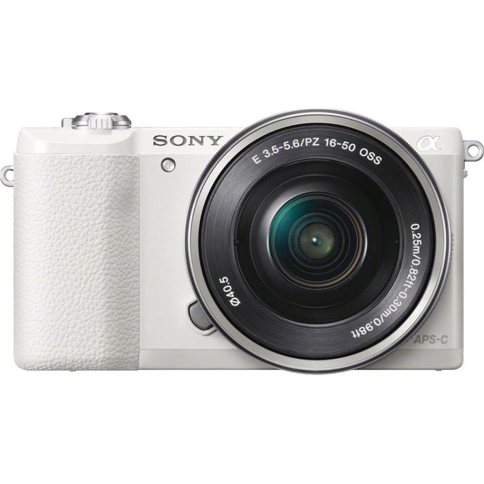 Sony a5100 Mirrorless Camera w/ 16-50mm lens with Wifi- White  (OPEN BOX)