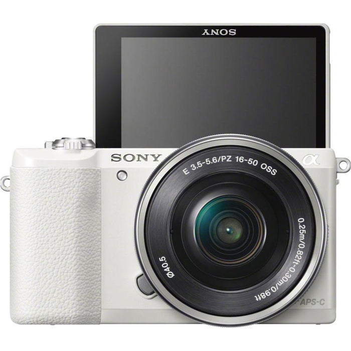 Sony a5100 Mirrorless Camera w/ 16-50mm lens with Wifi- White  (OPEN BOX)
