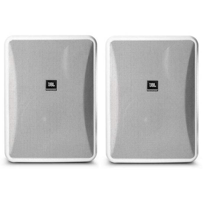 JBL Professional Control 28-1 8" High-Output Speakers (Pair), White - CONTROL281WH
