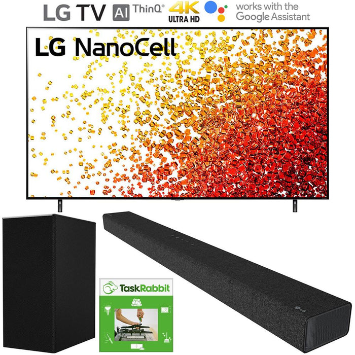 LG 65NANO90UPA 65" HDR 4K UHD Smart NanoCell LED TV + LG SP7Y Soundbar Bundle
