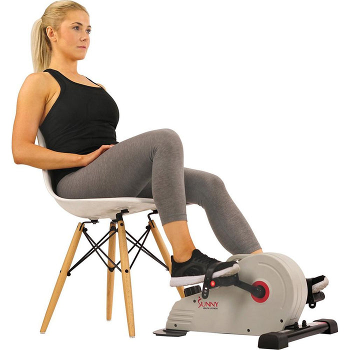 Sunny Health and Fitness Under Desk Mini Magnetic Exercise Cycle - SF-B0891 - Open Box