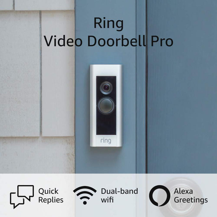 Ring B08M125RNW Video Doorbell Pro Bundle with Ring Chime Pro, 2nd Generation