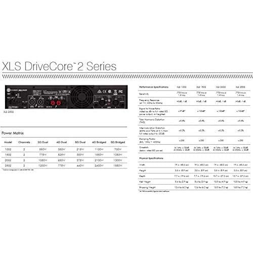 Crown XLS2502 DriveCore 2 Series 2-channel, 775-Watt at 4ohm Power Amplifier