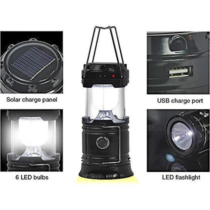 Technical Pro Camping Lantern - Rechargeable LED Lantern and Solar Power Bank - Open Box
