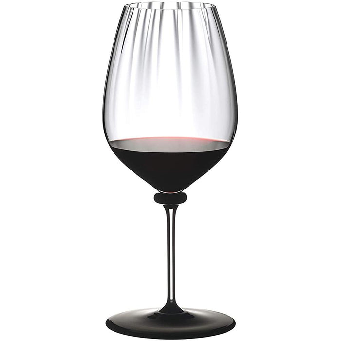 Riedel 4884/0N Fatto A Mano Performance Cabernet Glass, Black Base (Set of Two)