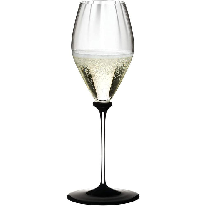 Riedel 4884/28N Fatto A Mano Performance Champagne Glass, Black Base (Set of Four)