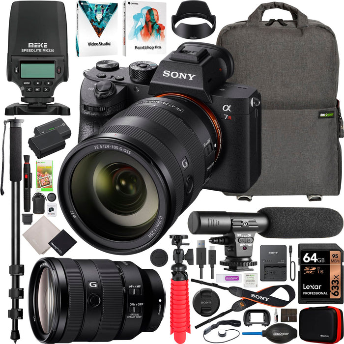 Sony a7R IV Mirrorless Full Frame Camera Bundle + 24-105mm F4 G Lens SEL24105G Kit