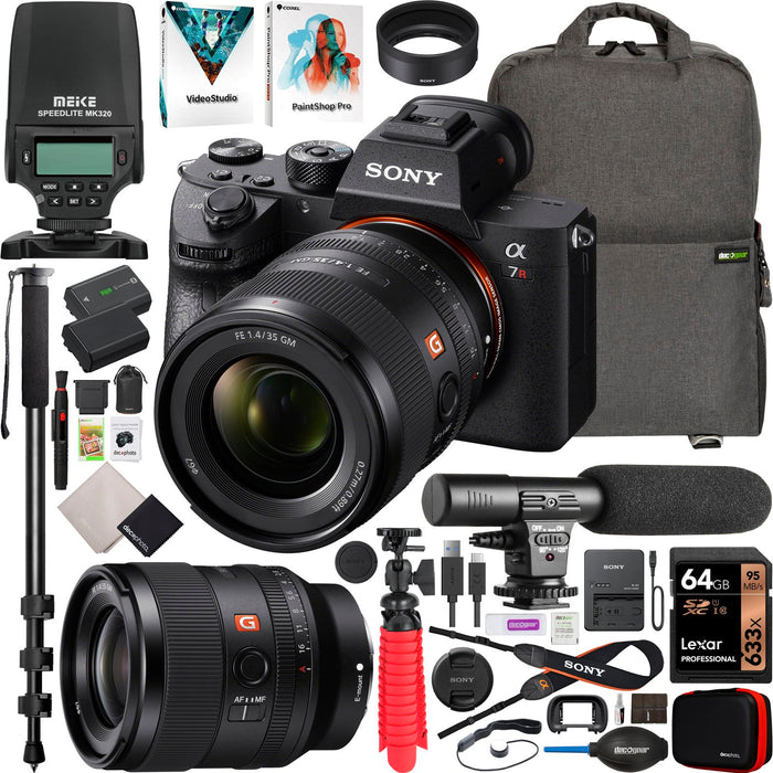Sony a7R III Mirrorless Full Frame Camera Bundle + 35mm F1.4 GM Lens SEL35F14GM Kit