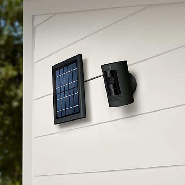 Ring Solar Panel V4 Security Camera Battery Charger w/ Stick Up Security Camera