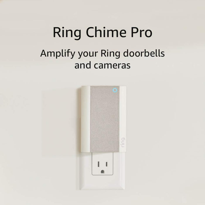 Ring Floodlight Cam Wired Plus w/ Motion Activated 1080p Video +Ring Chime Pro