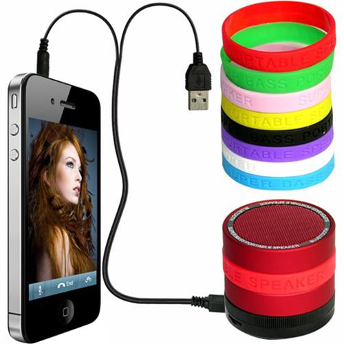SYN Portable Bluetooth Speaker with 8 Customizable Color Bands - Yellow Speaker