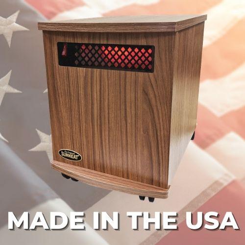 SUNHEAT USA1500-M Indoor Infrared Space Heater, 150100007 (American Walnut)