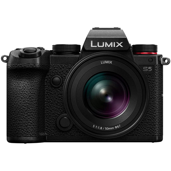 Panasonic LUMIX S5 4K Mirrorless Full Frame Camera Body + 50mm F1.8 Lens S-S50 Kit Bundle