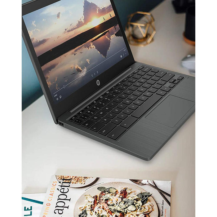 Hewlett Packard Chromebook 11.6" MediaTek MT8183 4/32GB Laptop +64GB Flash Drive +Drawstring Bag