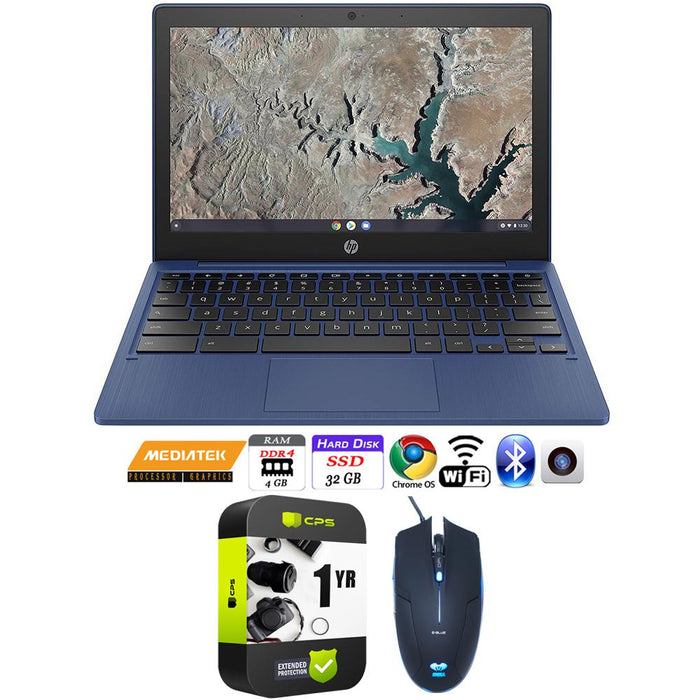 Hewlett Packard Chromebook 11.6" MediaTek MT8183 4GB/32GB Laptop + Protection Pack + Mouse