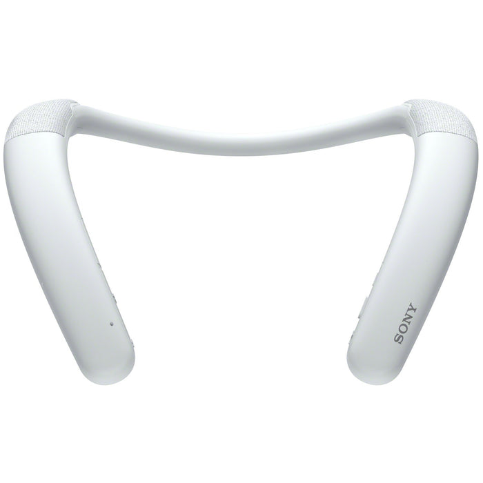 Sony Neckband Portable Wireless Bluetooth Speaker, White SRSNB10/W + Protection Pack