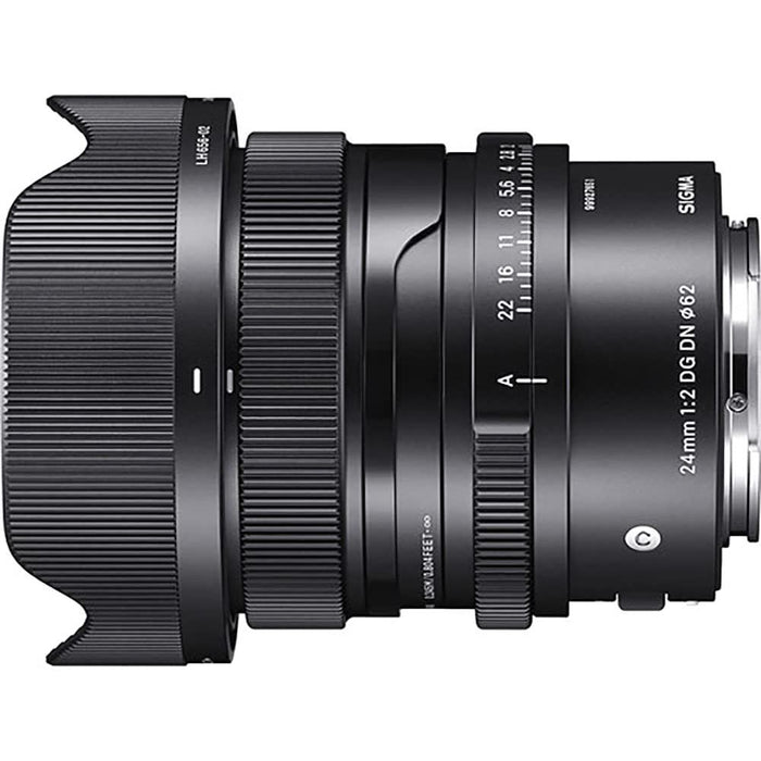 Sigma 24mm F2 DG DN Contemporary Lens for Sony E-Mount Full Frame Mirrorless Bundle