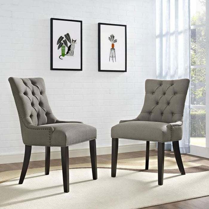 Modway Regent Fabric Dining Chair in Granite / Regent 2 Pack