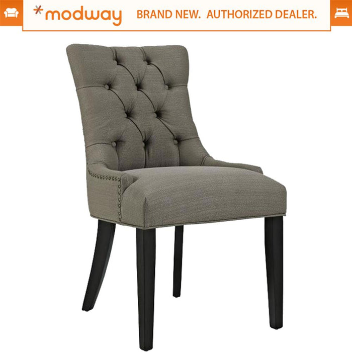 Modway Regent Fabric Dining Chair in Granite / Regent 2 Pack