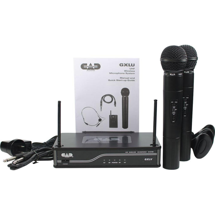CAD Audio GXLVHHH VHF Wireless Dual Handheld Microphone System H Frequency Band - Open Box