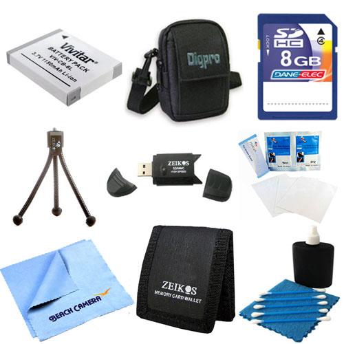 Special Loaded Value 8GB Card & BP-6L Battery Kit for Canon SX500,SX260,D20,S95 & 500HS