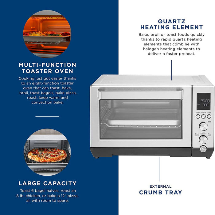 GE Quartz Convection Toaster Oven, Stainless Steel - G9OCABSSPSS