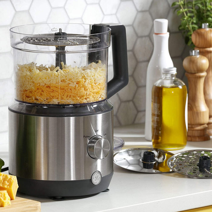 GE 12-Cup Food Processor with Attachment Accessories - G8P1AASSPSS