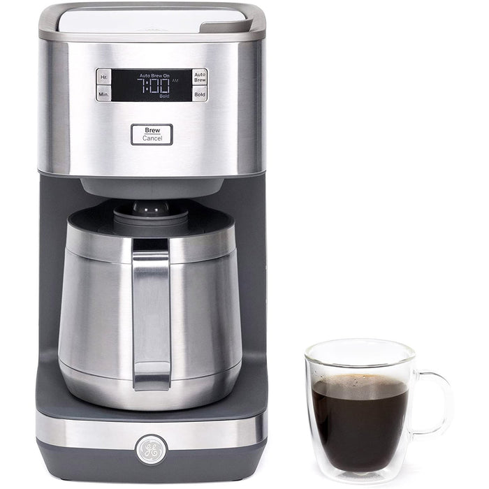 GE Drip Coffee Maker with Thermal Carafe and Timer, Stainless Steel - G7CDABSSPSS