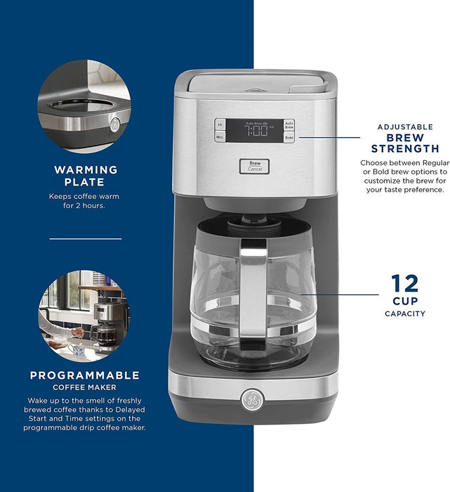 GE Drip Coffee Maker with Glass Carafe - G7CDAASSPSS