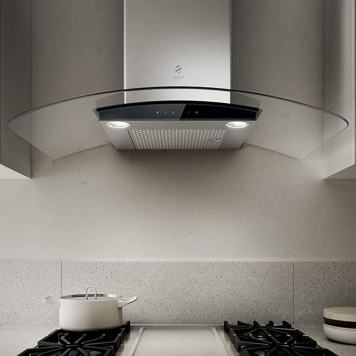 Elica Como 36" Kitchen Range Hood Stainless Steel and Glass + Extended Warranty