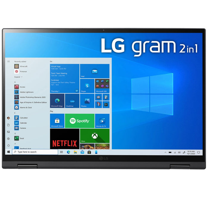 LG gram 14" 2-in-1 Lightweight Touch Display Laptop + Intel Evo + Protection Pack