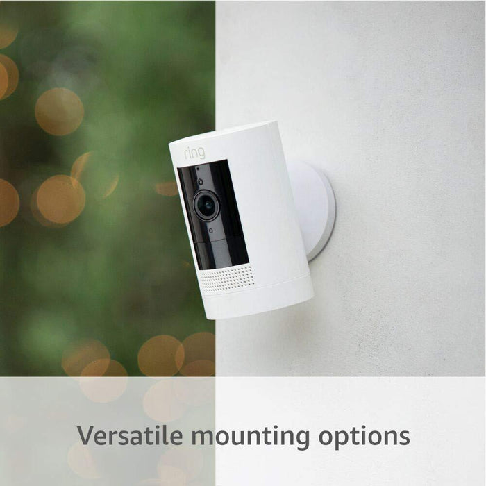 Ring Stick Up Cam Battery HD Security Camera in White