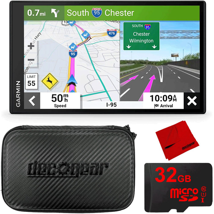 Garmin DriveSmart 66 6" Car GPS Navigator (010-02469-00) Bundle with 7" Hard EVA Case