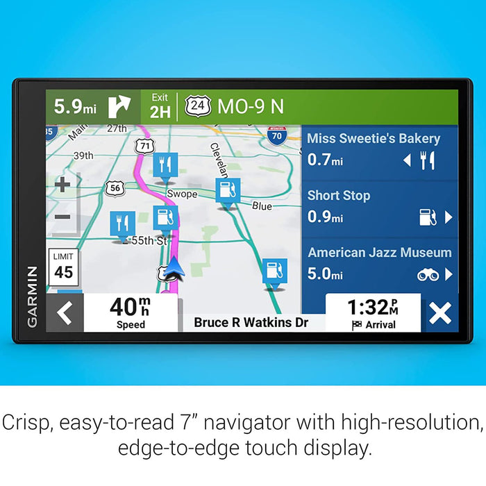 Garmin DriveSmart 66 6" Car GPS Navigator (010-02469-00) Bundle with USB Car Charger