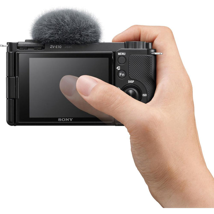 Sony Alpha ZV-E10 Interchangeable Lens Mirrorless Vlog Camera w/ 16-50mm Lens (Black)