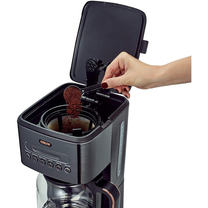 CRUX 14-cup Programmable Coffee Maker - Black (14808)