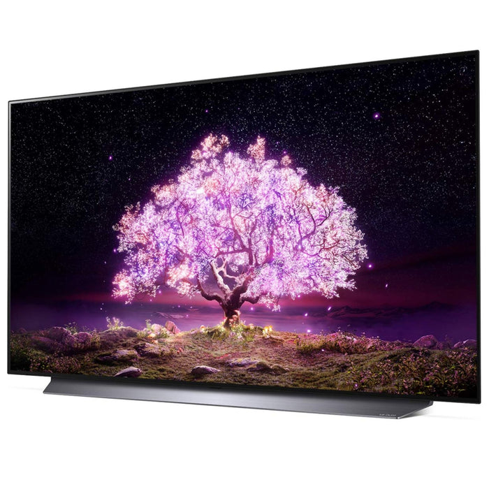 LG OLED48C1PUB 48" 4K UHD, 120Hz Smart OLED TV (2021) Bundle with $100 eBay Credit