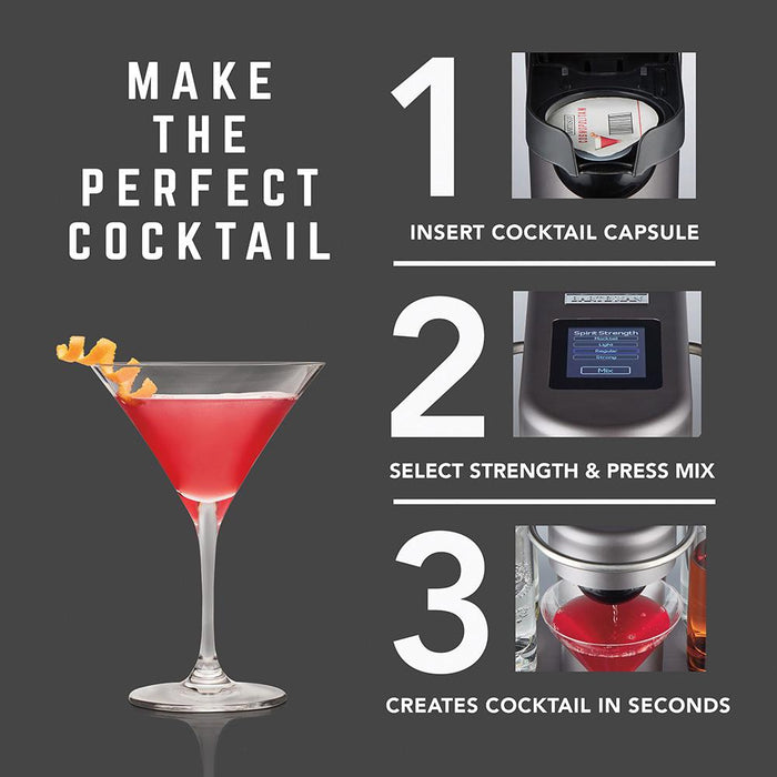 Bartesian Ultimate Home Premium Cocktail Machine (55300) Bundle with 6-Pack Capsules