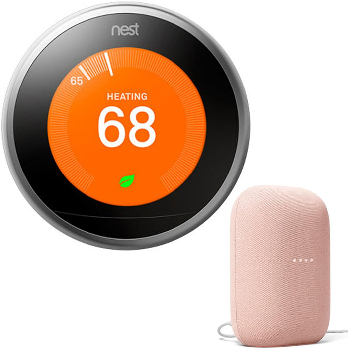 Google Nest 3rd Gen Learning Thermostat (Stainless Steel) T3007ES