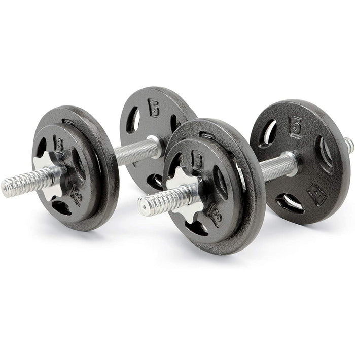 Marcy Adjustable Cast Iron Dumbbell Set With Carrying Case - ADS-42