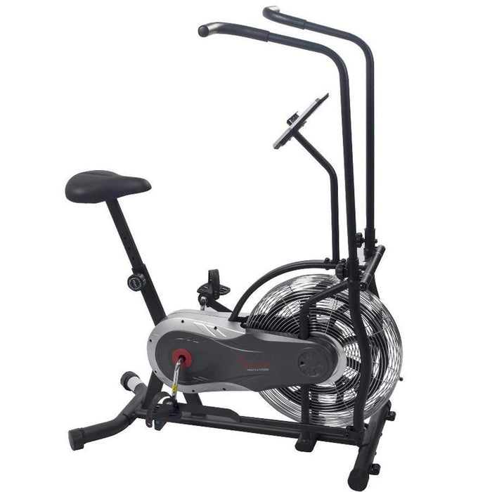 Sunny Health and Fitness SF-B2715 Zephyr Upright Air Fan Bike w/ Accessories Bundle