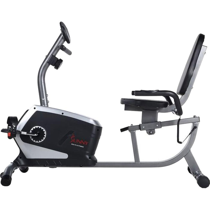 Sunny Health and Fitness Easy Adjustable Seat Recumbent Bike - (SF-RB4616) - Open Box