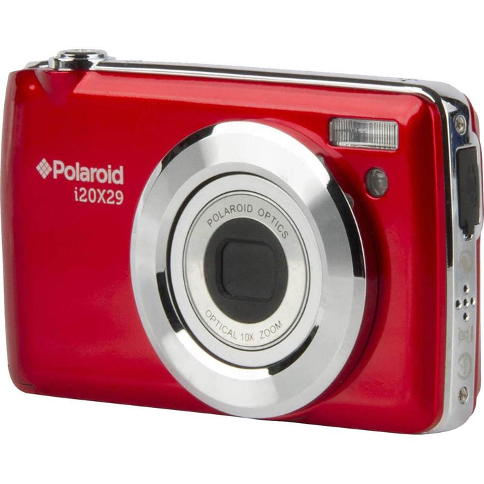 Polaroid i20X29 20MP 10x Optical Zoom Digital Camera with 1080p HD Movie Recording (Red)