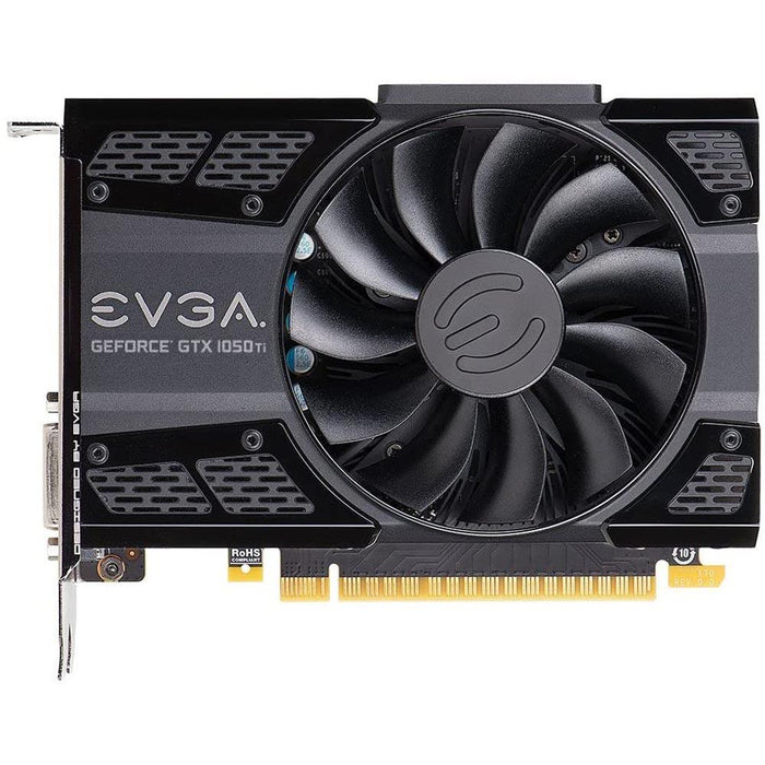 EVGA GeForce GTX 1050 Ti GAMING, 4GB GDDR5, ACX 2.0 (Single Fan) - 04G-P4-6251-KR