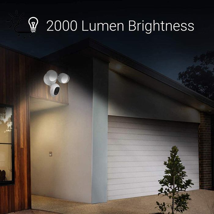 EZVIZ LC1C Smart Flood Light Camera & Alarm System 2-Pack + Accessories Bundle
