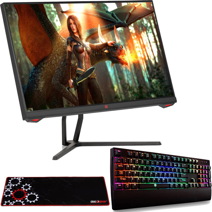 Deco Gear 25" 1080P FHD 144Hz Gaming Monitor with Bonus Deco Gear Keyboard and Mouse Pad