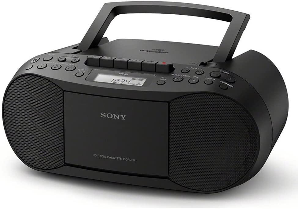 Sony Stereo CD Cassette Boombox (Black) + 1 Year Extended Warranty