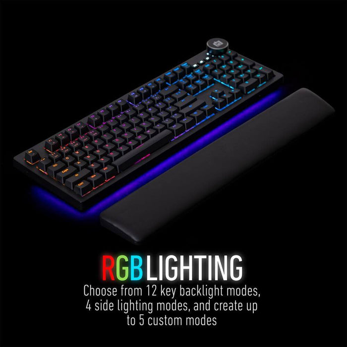 Deco Gear Mechanical RGB Keyboard Cherry MX Red Bundle with USB Microphone and Mousepad