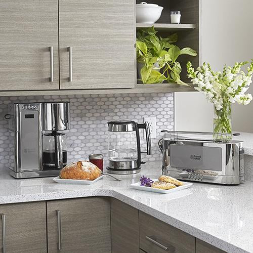 Russell Hobbs 2-Slice Stainless Steel Long Toaster | Silver Glass Accent TRL9300GYR - Open Box