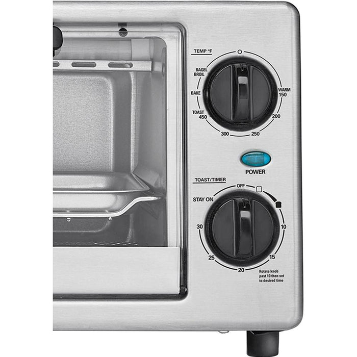 Bella 14413 4-Slice 1000-Watt Stainless Steel Countertop Toaster Oven - Open Box
